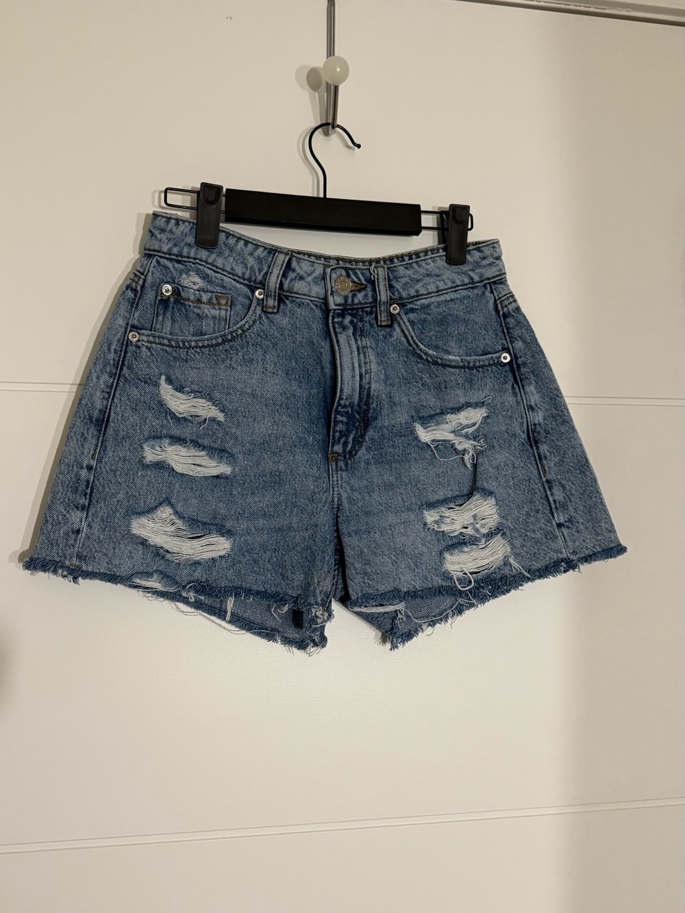 Garage Mom-Fit Denim Jean Shorts
